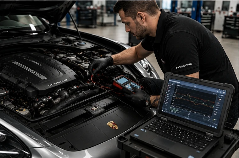 Porsche electrical service in Alexandria Virginia