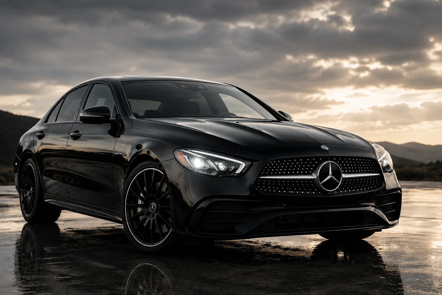 Mercedes-Benz performance sedan representing German auto repair service in Alexandria Virginia